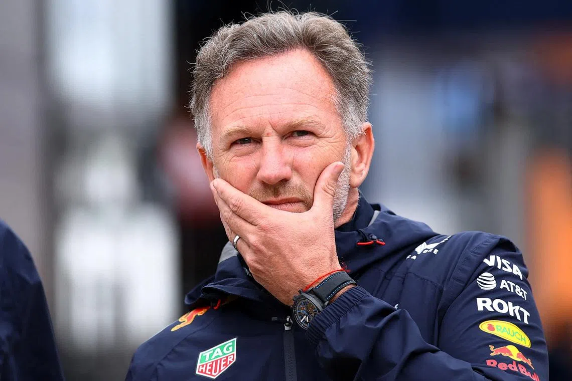 FILE PHOTO: Formula One F1 - British Grand Prix - Silverstone Circuit, Silverstone, Britain - July 6, 2025 Red Bull team principal Christian Horner ahead of the race REUTERS/Andrew Boyers/File Photo