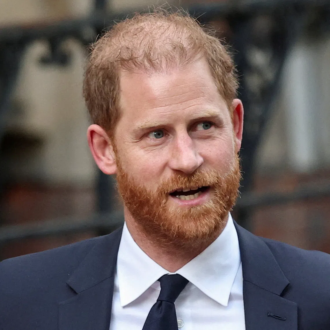 FILE PHOTO: Britain's Prince Harry leaves High Court in London, Britain, January 20, 2026. REUTERS/Toby Melville/File Photo