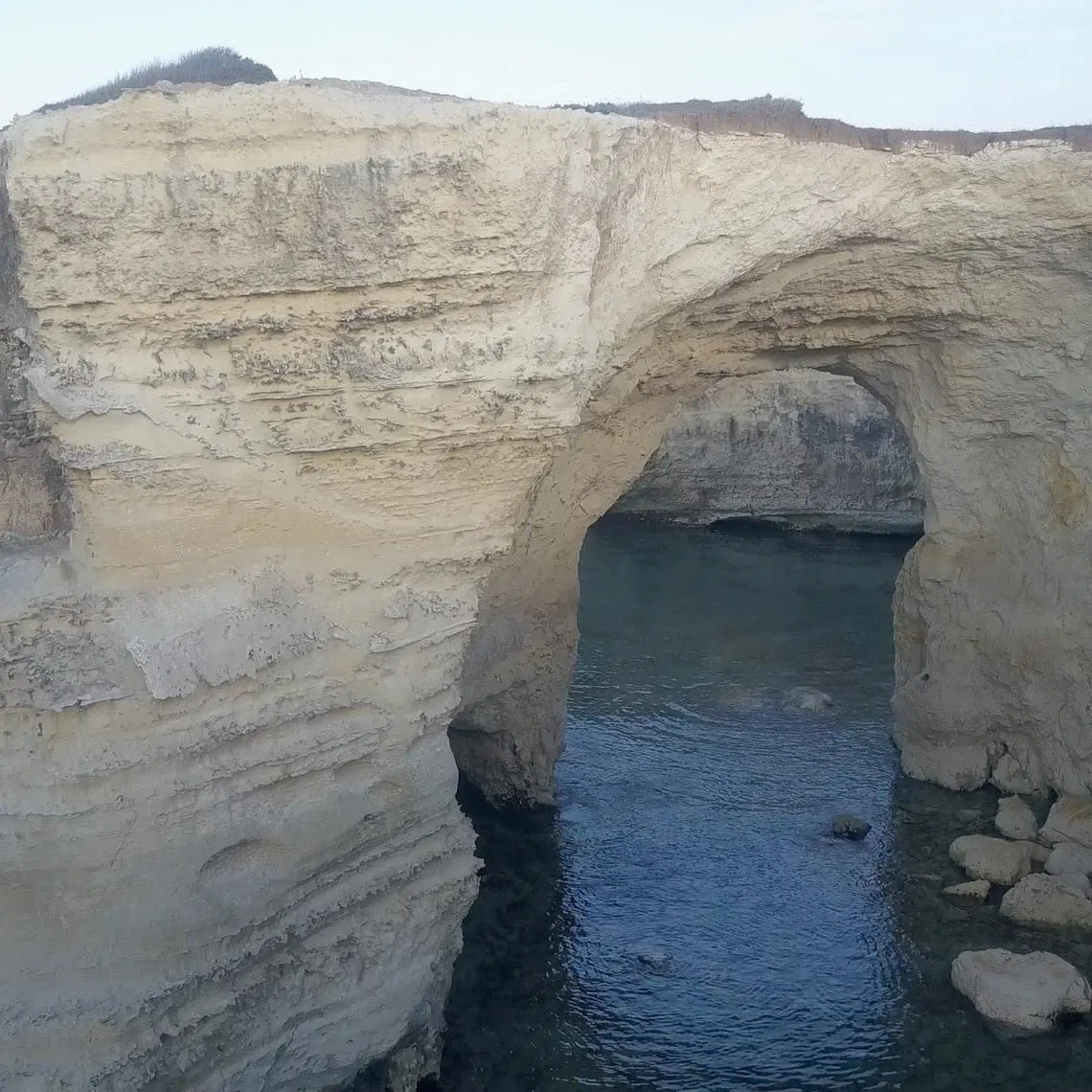 A drone view of the Torre Sant'Andrea (known as the Love Arch), in Lecce, Italy, May 23, 2017, in this screengrab obtained from social media. Aerialpictures.it/via REUTERS