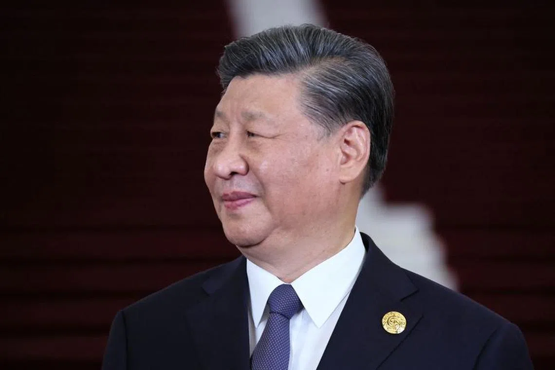 Chinese President Xi Jinping attends a ceremony to welcome participants of the Belt and Road Forum in Beijing, China, October 17, 2023. Sputnik/Sergei Savostyanov/Pool via REUTERS