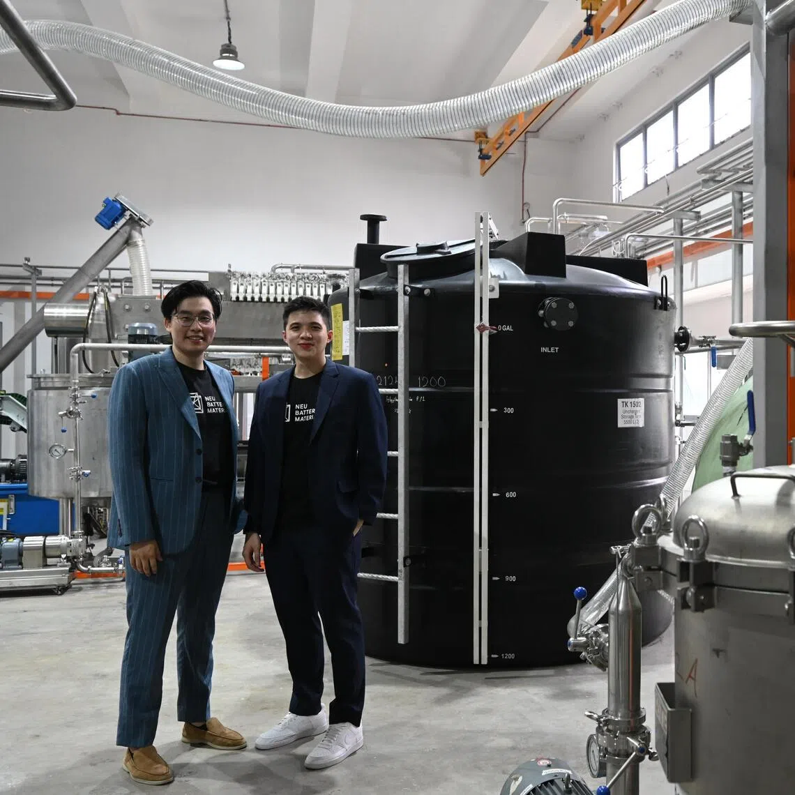 Co-Founders of NEU Battery Materials Bryan Oh Hong En (left) and Kenneth Graeme Palmer.