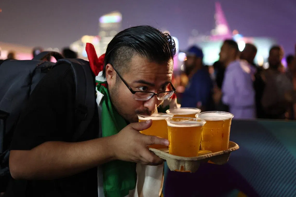 Now fans can only consume beer at the Fifa Fan Festival in Doha.