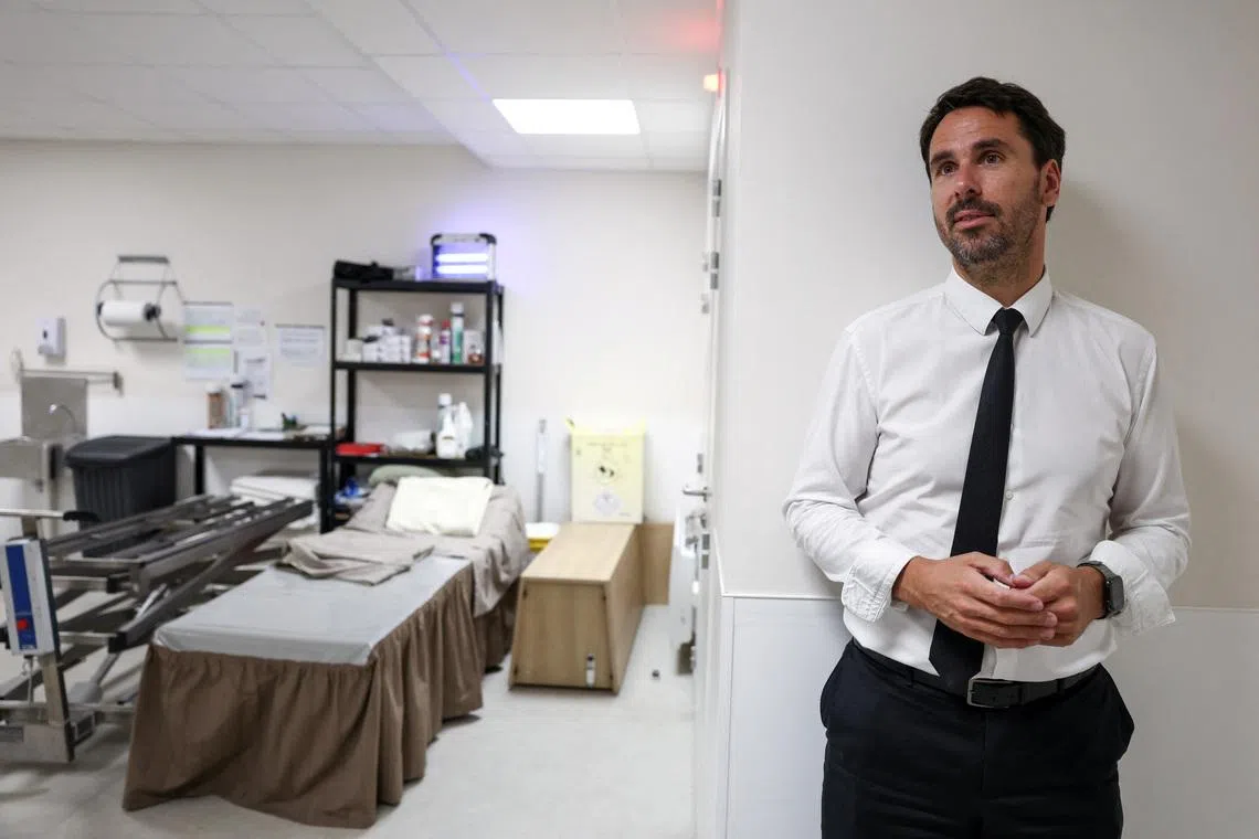Funeral director and general manager of Caton Funeral Directors Gautier Caton rented five refrigerated containers to store bodies arriving at up to three times the normal rate.