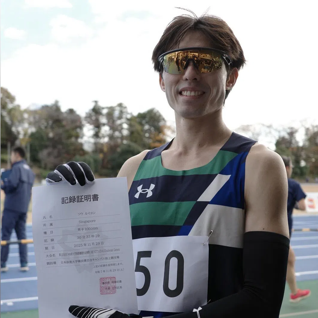 Soh Rui Yong broke the men's 10,000m national record with a time of 30min 33.29sec on Nov 29.