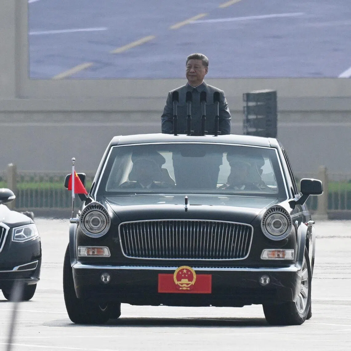 Chinese President Xi Jinping at a military parade marking the 80th anniversary of the end of World War II in Beijing on Sept 3.