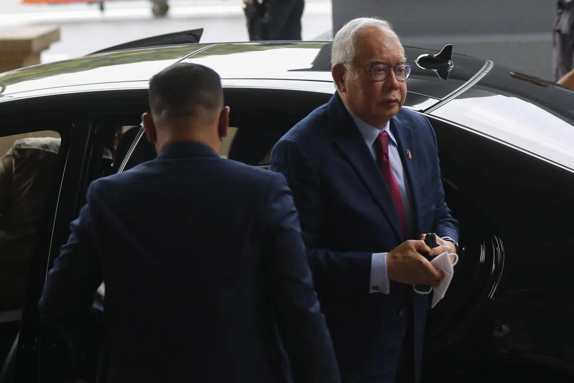 Najib Razak in a file photo taken in November 2021. The former prime minister is currently serving his 12-year prison sentence.