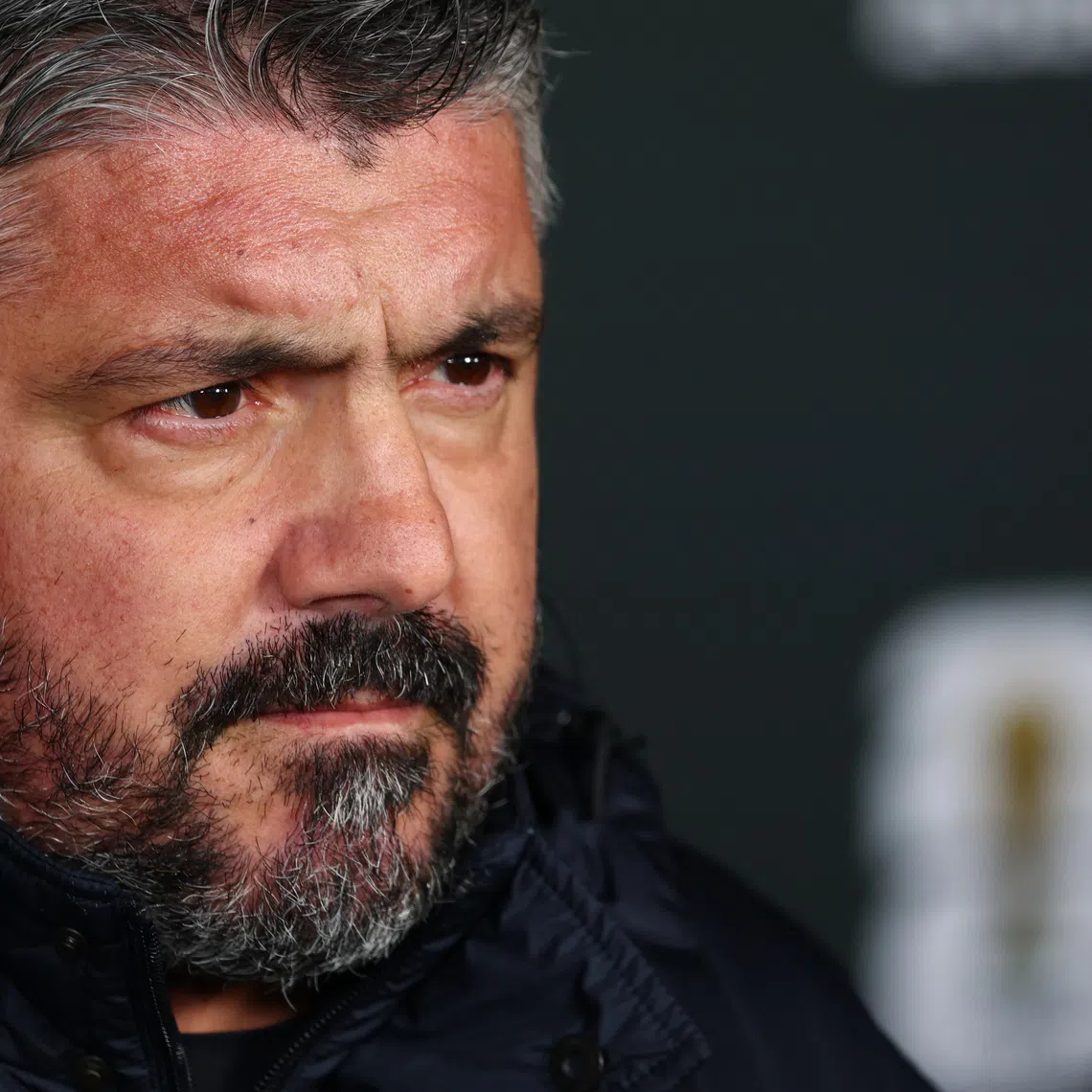 Soccer Football - World Cup Playoff Tournament and European Playoff draws - FIFA Headquarters, Zurich, Switzerland- November 20, 2025 Italy coach Gennaro Gattuso speaks to the media after the draw REUTERS/Denis Balibouse
