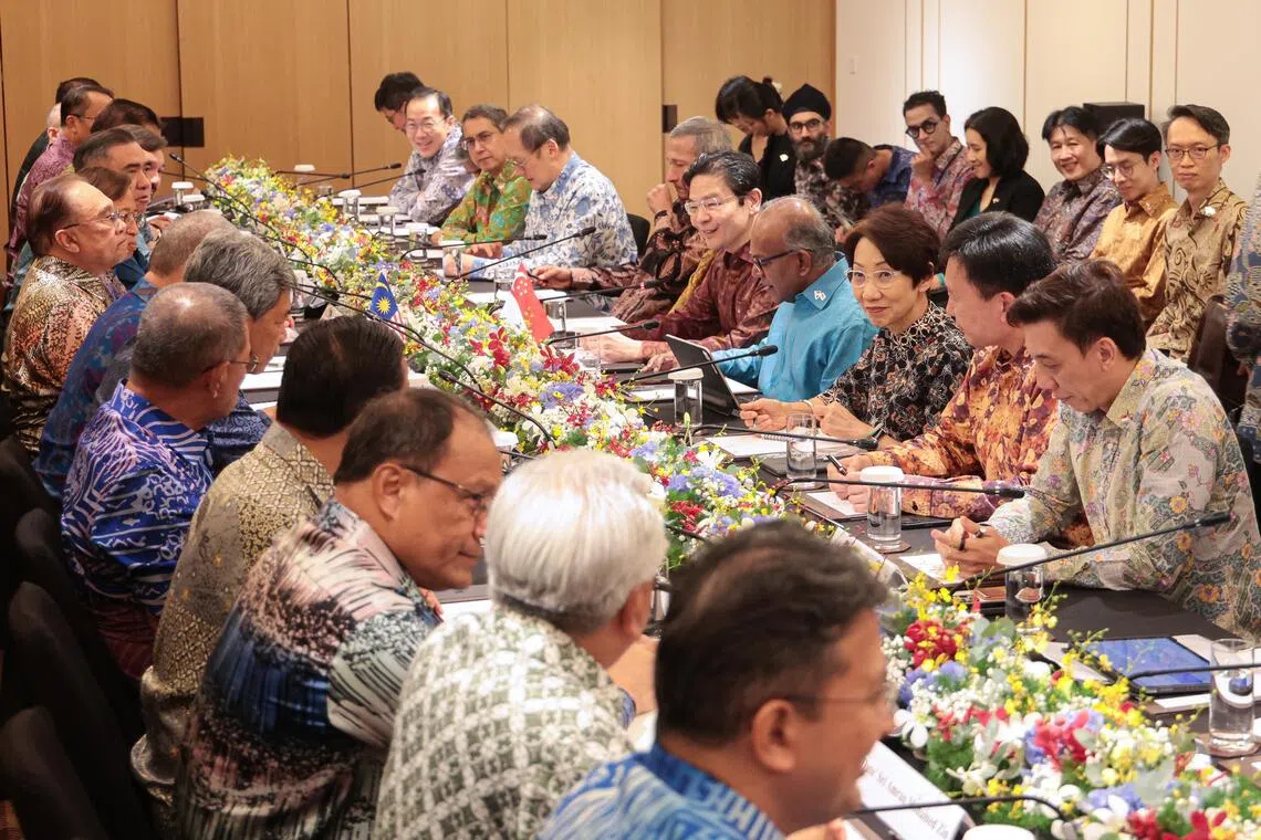 Prime Minister Lawrence Wong and Malaysian PM Anwar Ibrahim met on Dec 4 with their respective delegations.