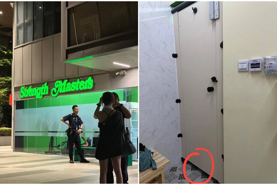 Ms Drealya Tan was taking a shower at Strength Master Gym when she noticed a phone slipped in from the bottom of the cubicle.