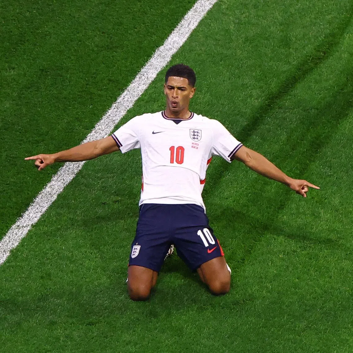 England’s Jude Bellingham scored twice in the space of a minute.