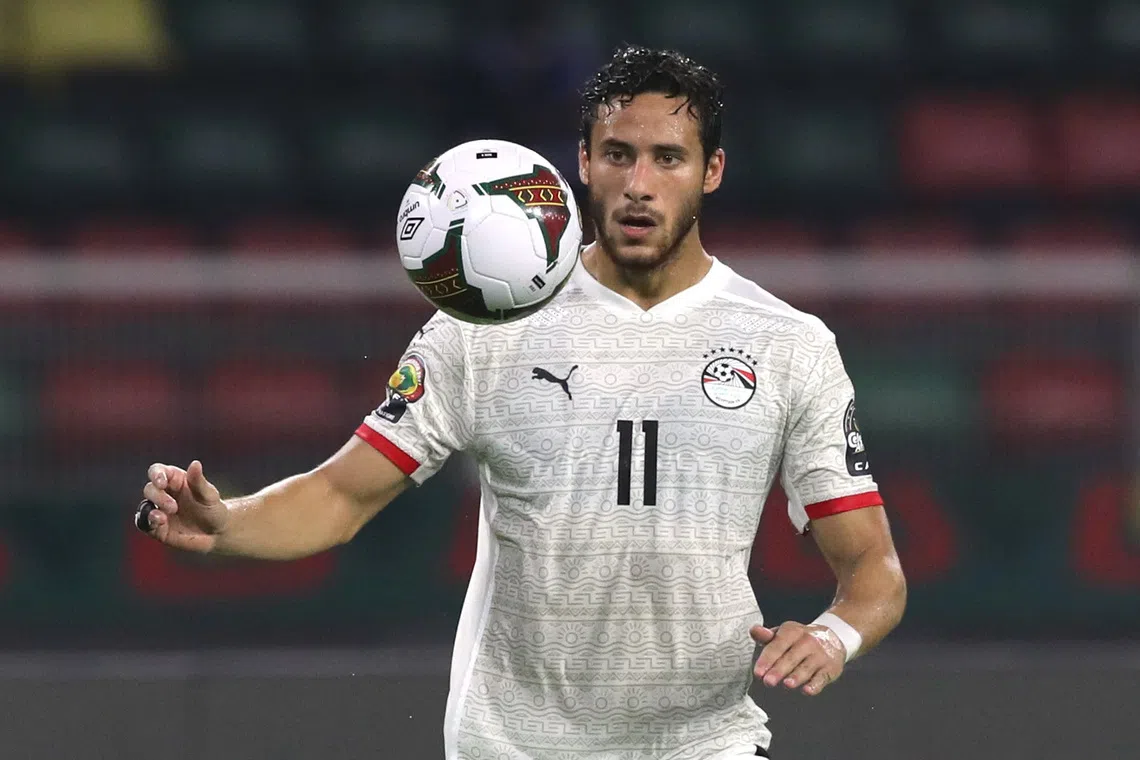 Soccer Football - Africa Cup of Nations - Semi Final - Cameroon v Egypt - Olembe Stadium, Yaounde, Cameroon - February 3, 2022 Egypt's Ramadan Sobhi in action REUTERS/Mohamed Abd El Ghany