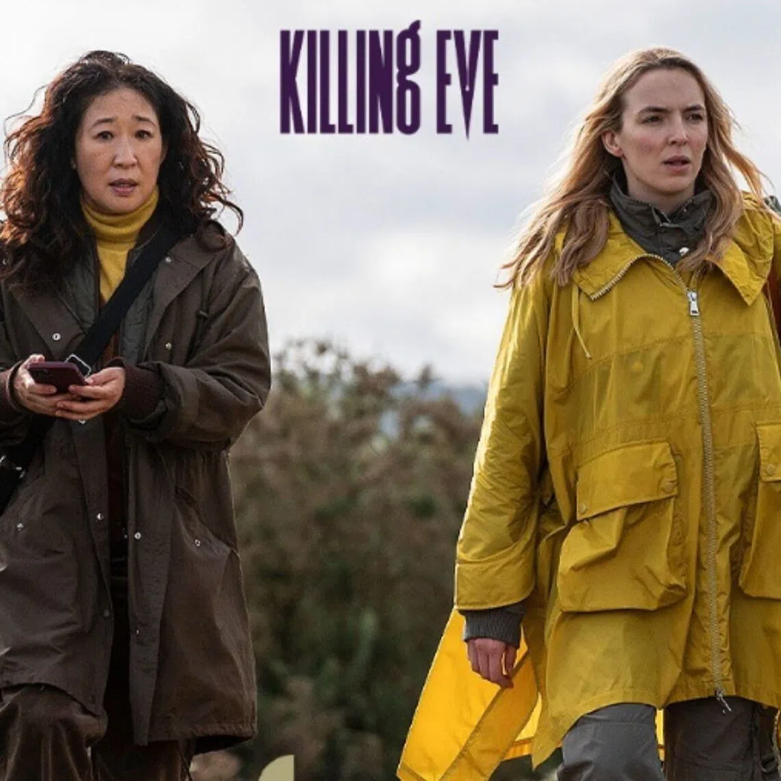 Killing Eve tracks Eve Polastri, a British intelligence investigator played by Sandra Oh (left), who is locked in a cat-and-mouse game with psychopathic assassin Villanelle, played by Jodie Comer.