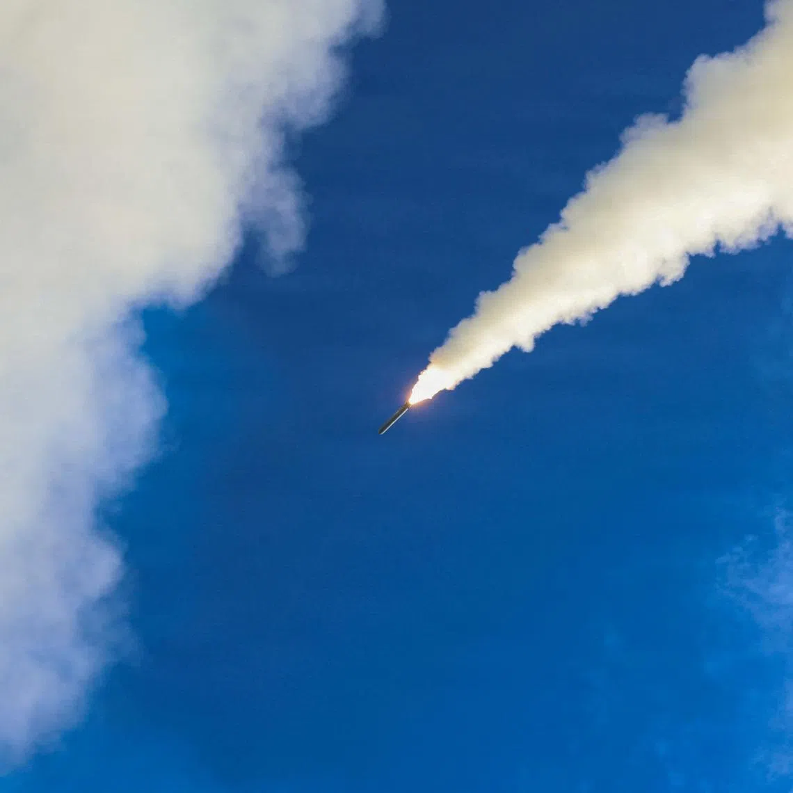 Arleigh Burke-class guided-missile destroyer USS Thomas Hudner fires a Tomahawk land attack missile at an undisclosed location, March 21, 2026. U.S. Navy Photo/Handout via REUTERS/File Photo