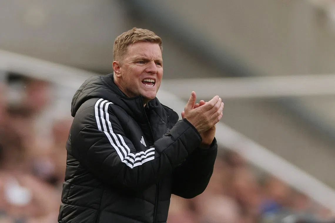 Soccer Football - Premier League - Newcastle United v Everton - St James' Park, Newcastle, Britain - May 25, 2025 Newcastle United manager Eddie Howe reacts Action Images via Reuters/Lee Smith