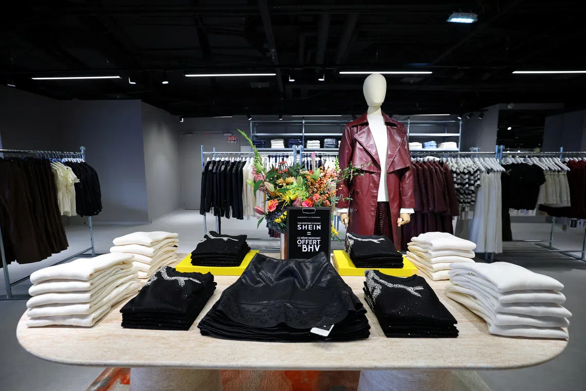 Shein’s store occupies 1,000 sq m on the sixth floor of the 19th century BHV department store in Paris.