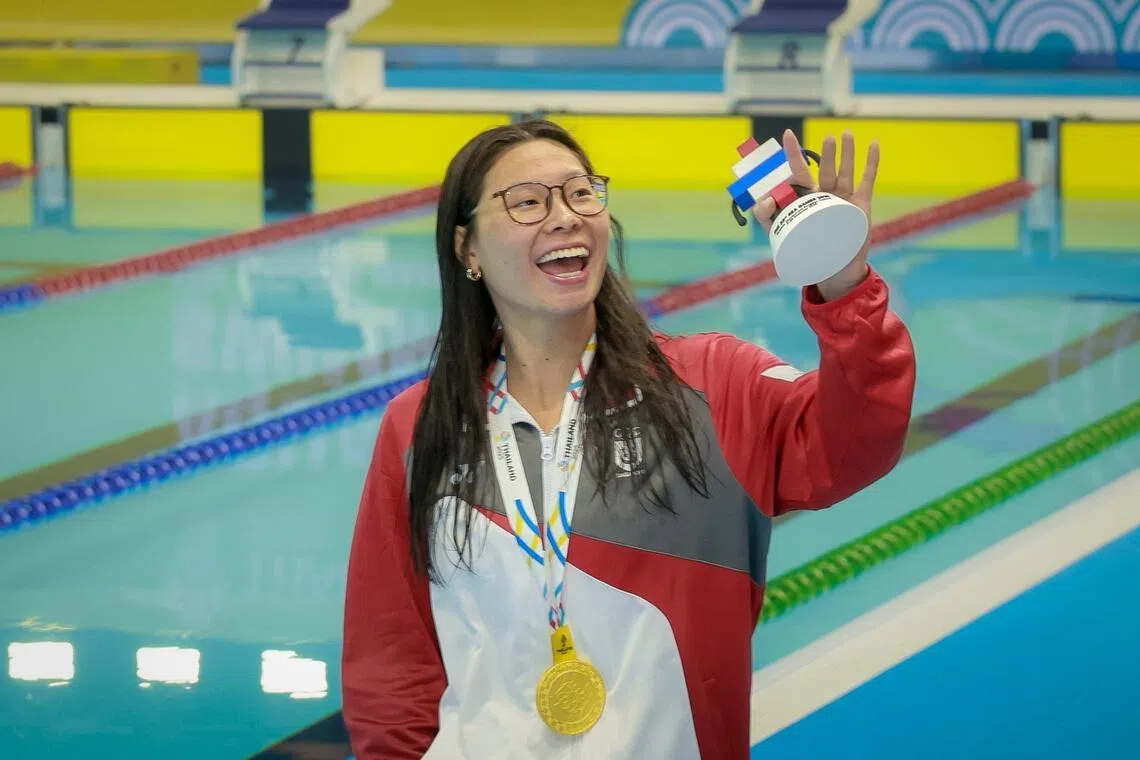 Letitia Sim won all her five events at the 2025 SEA Games in Games record times.