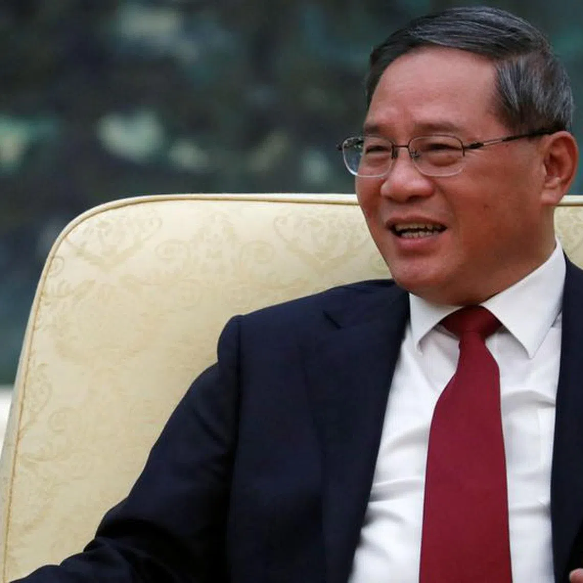 Chinese Premier Li Qiang attends a meeting with U.S. Special Presidential Envoy for Climate John Kerry (not pictured) at the Great Hall of the People in Beijing, China July 18, 2023. REUTERS/Florence Lo/Pool/File Photo