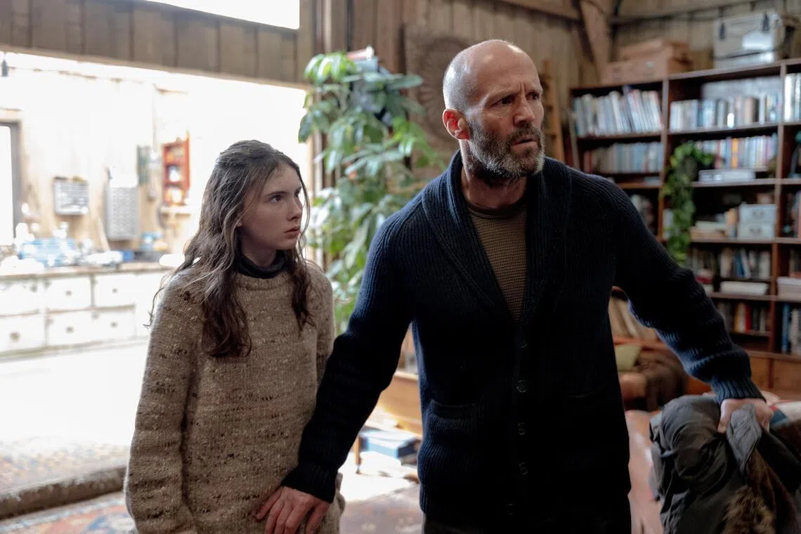 Jason Statham (right) and Bodhi Rae Breathnach in Shelter.