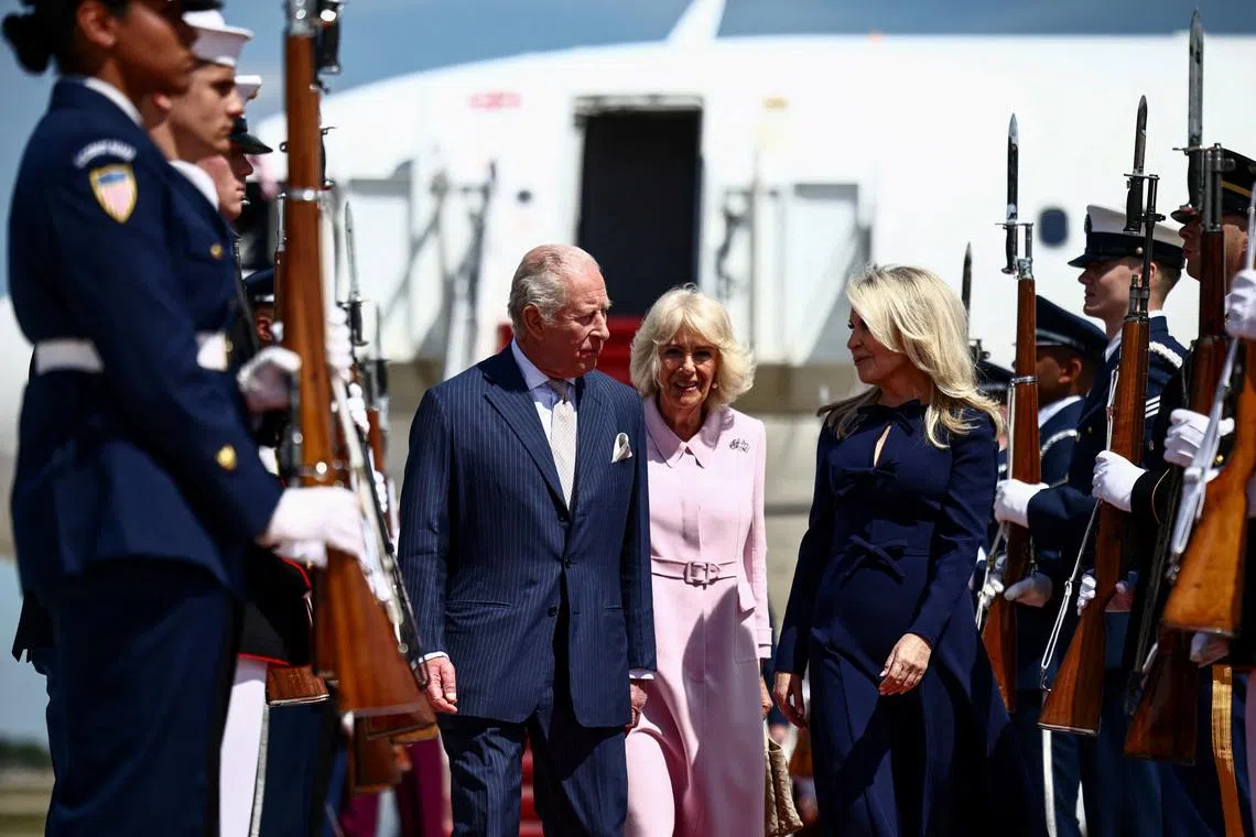 Britain’s King Charles arrives in US for trip overshadowed by Iran quarrel and shooting