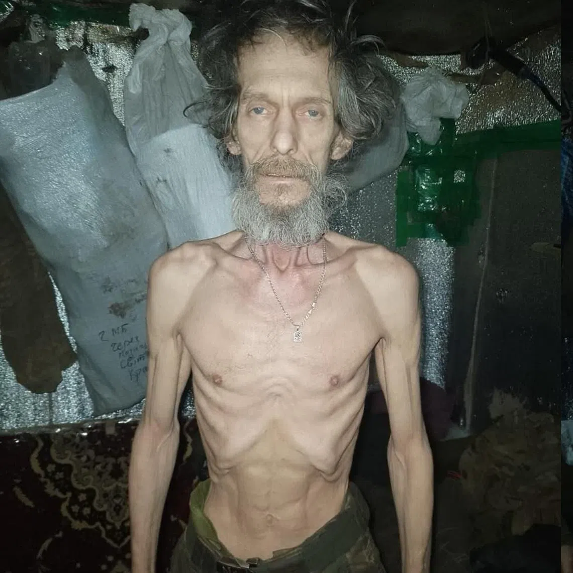 Photos circulating online of Ukrainian soldiers left at the front since August 2025 without sufficient food or water supplies. 