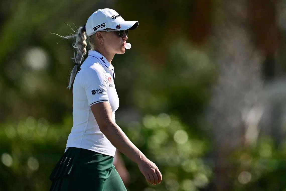 Charley Hull of England is a free spirit who runs 15km even on tournament Sundays.  