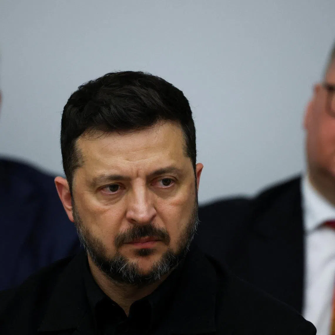 Ukrainian President Volodymyr Zelenskiy attends a meeting of the Ukraine Defence Contact Group during the NATO Defence Ministers' meeting at NATO's headquarters in Brussels, Belgium, June 18, 2026. REUTERS/Stoyan Nenov