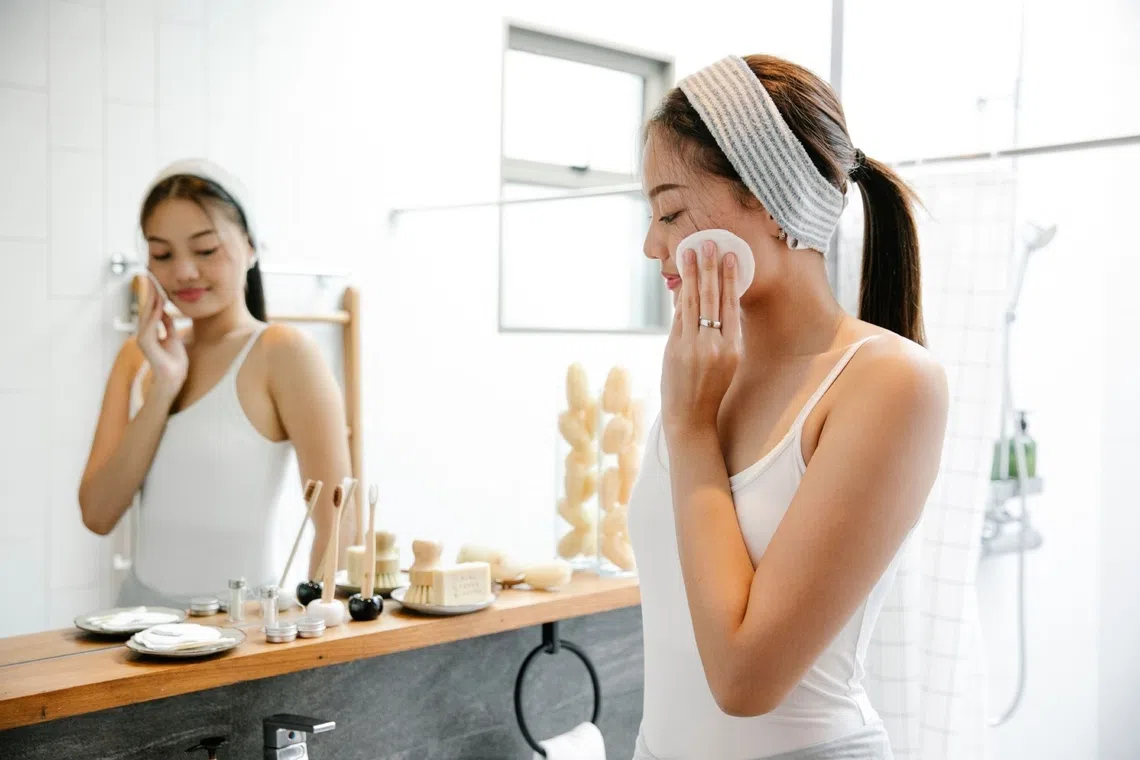 A simple gentle cleanser, followed by a moisturiser with barrier-protective ingredients, and sunscreen, will suffice.
