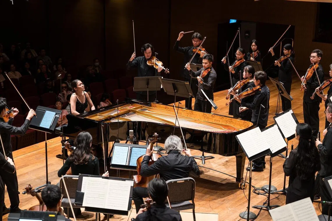 Pianist Lin Xiangning performing in the inaugural Dennis Lee Piano Series organised by Resound.