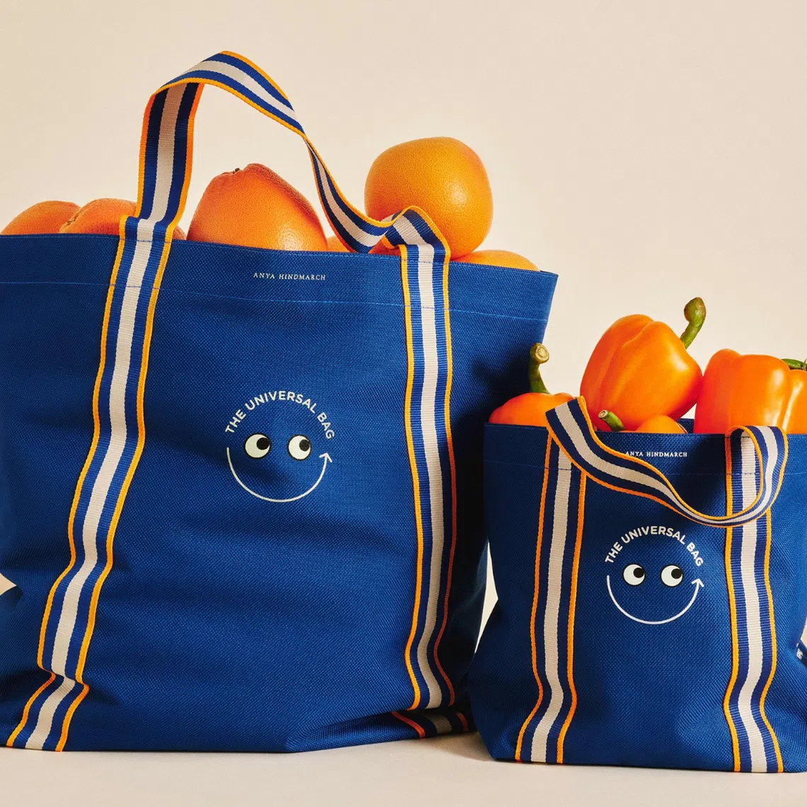 The Universal Bag ($30, left) and the new Mini ($25, right) available at FairPrice Finest.
