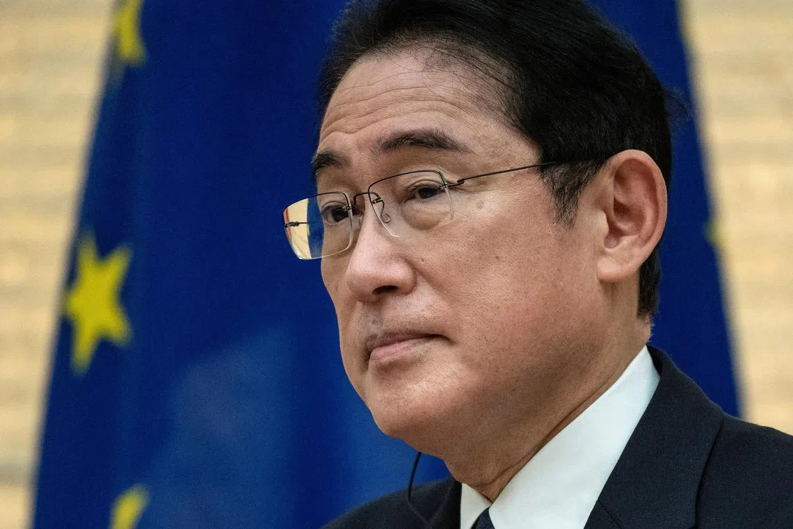 Mr Fumio Kishida has come under fire over his son's use of taxpayers' money for sightseeing trips overseas while on official duty.