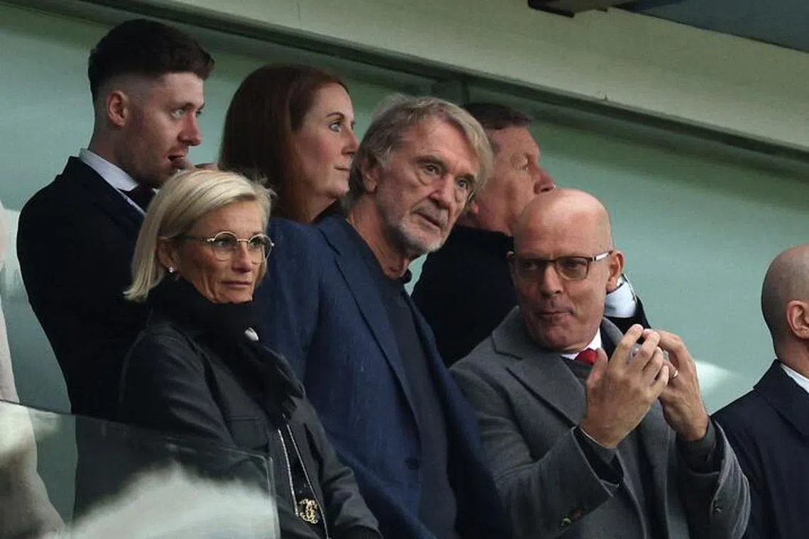Manchester United's co-owner Jim Ratcliffe (fourth from left) says the club has drifted for a long period of time.
