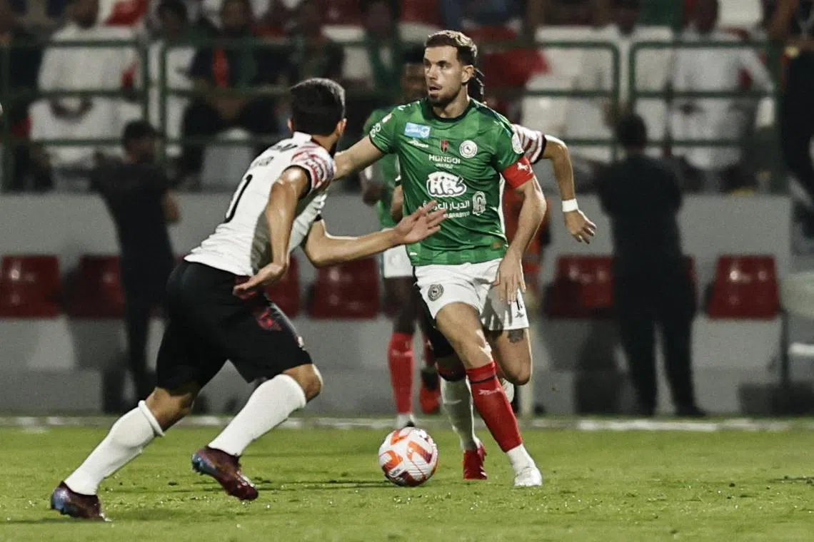 Soccer Football - Saudi Pro League - Al Ettifaq v Al Raed - Prince Mohammed Bin Fahd Stadium, Dammam, Saudi Arabia - November 4, 2023
Al Ettifaq's Jordan Henderson in action REUTERS/Hamad I Mohammed
