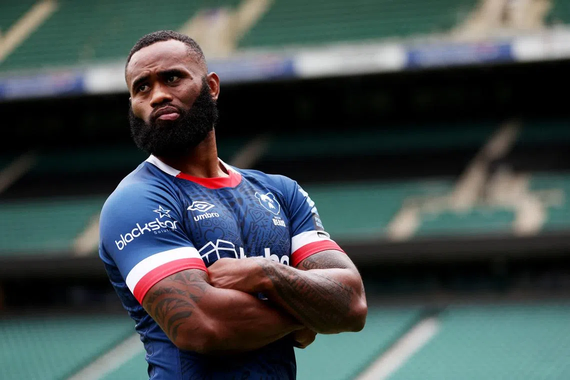 FILE PHOTO: Rugby Union - Premiership Rugby Season Launch - Twickenham Stadium, London, Britain - September 1, 2022 Bristol's Semi Radradra poses during the launch Action Images/Matthew Childs/File Photo