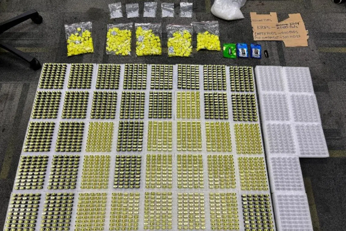 HSA investigations found that the suspect was delivering the e-vaporiser components to an industrial unit in Kaki Bukit Road.