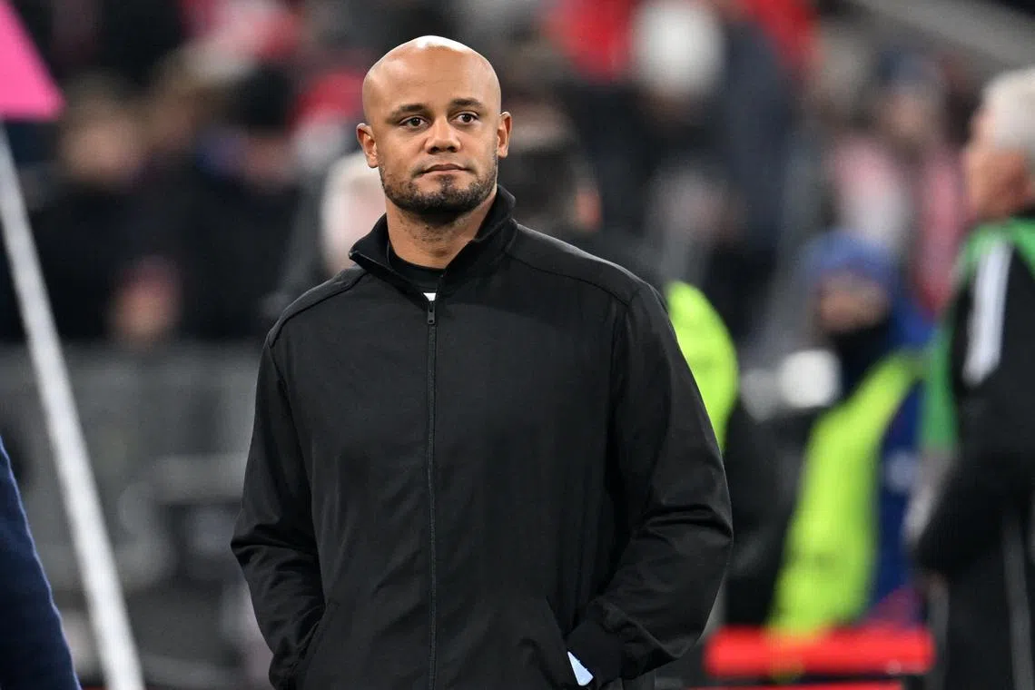 FILE PHOTO: Soccer Football - Bundesliga - Bayern Munich v RB Leipzig - Allianz Arena, Munich, Germany - December 20, 2024 Bayern Munich coach Vincent Kompany before the match REUTERS/Angelika Warmuth/File Photo