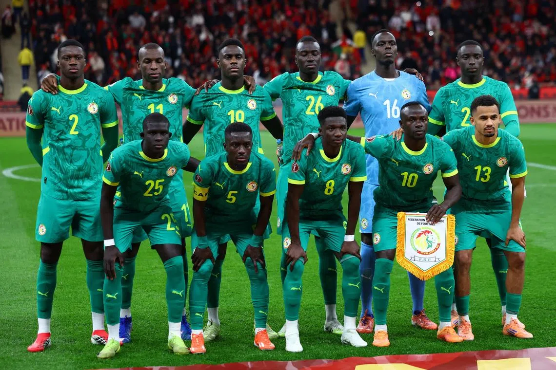Soccer Football - CAF Africa Cup of Nations - Morocco 2025 - Final - Senegal v Morocco - Prince Moulay Abdellah Stadium, Rabat, Morocco - January 18, 2026 Senegal players pose for a team group photo before the match REUTERS/Siphiwe Sibeko