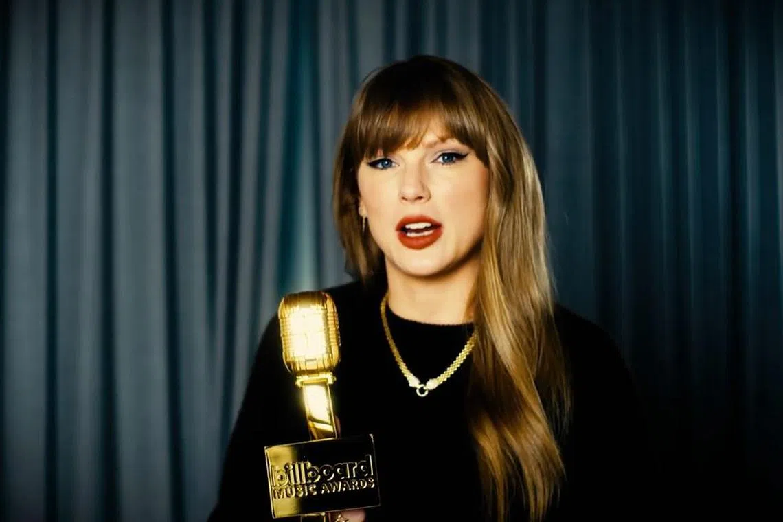 American superstar nabbed 10 wins at the Billboard Music Awards on Dec 12, making her the most decorated artiste in the awards' history with 49 wins.