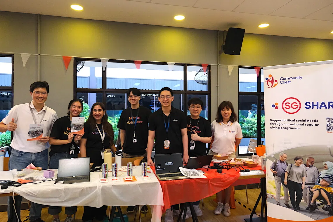 Chipmaker Micron has worked with Community Chest to run roadshows on the company’s premises to encourage SGShare sign-ups. 