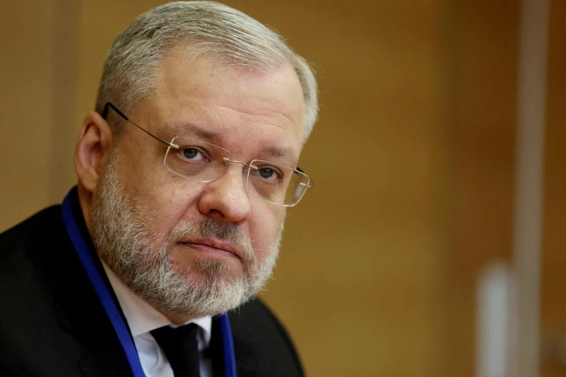 FILE PHOTO: Ukrainian Energy Minister German Galushchenko attends a press conference at the U.N. nuclear watchdog IAEA in Vienna, Austria March 8, 2024. REUTERS/Leonhard Foeger/File Photo