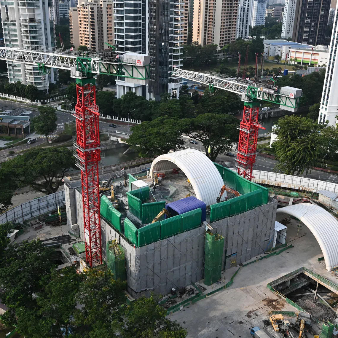 Demolition works at Promenade Peak condominium on Aug 27.