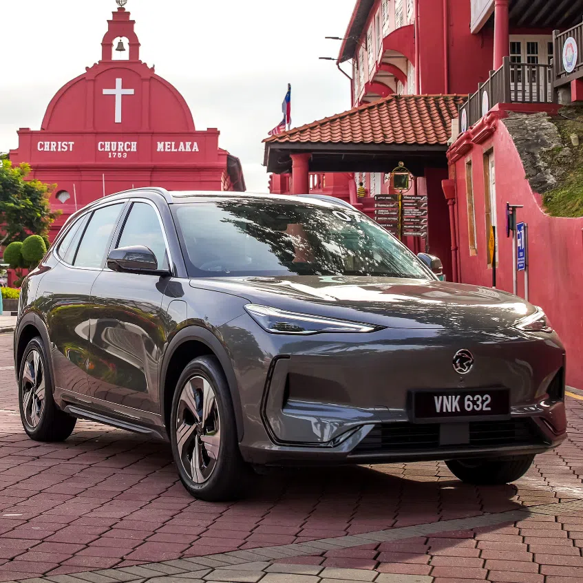 The Proton e.MAS 7 (left), Malaysia's best-selling EV in the first three quarters of 2025, and Chinese carmaker BYD's Atto 3, the closest rival to the e.MAS 7.