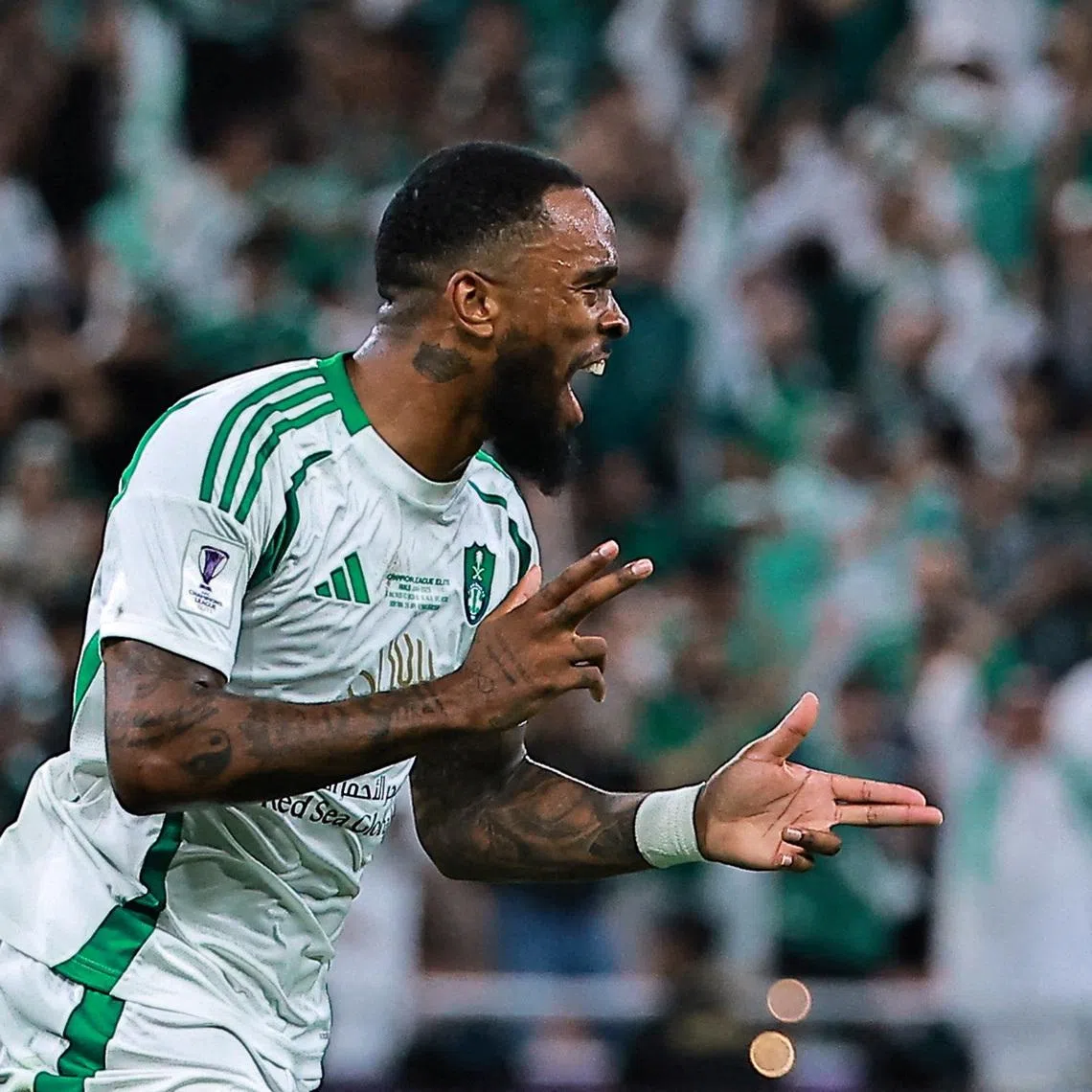 FILE PHOTO: Soccer Football - Asian Champions League - Semi Final - Al Hilal v Al Ahli - King Abdullah Sports City, Jeddah, Saudi Arabia - April 29, 2025 Al Ahli's Ivan Toney celebrates scoring their second goal REUTERS/Stringer/File Photo