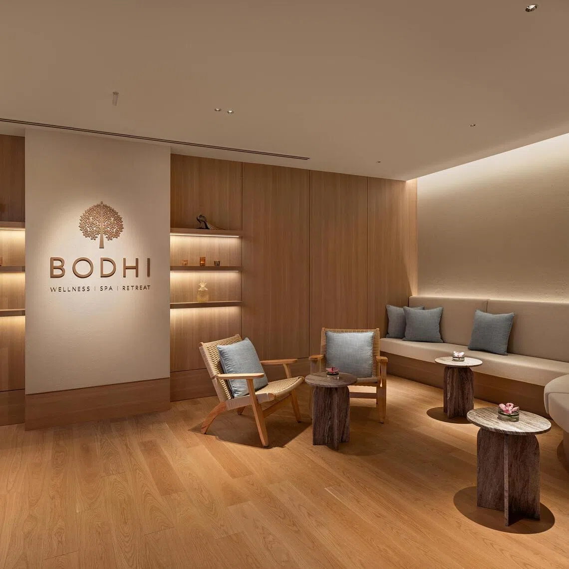 Bodhi Spa's reception area at The Laurus.