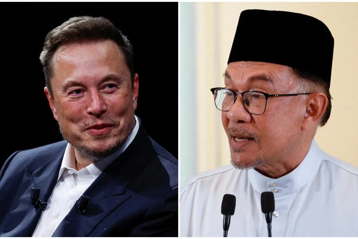 Malaysian Prime Minister Anwar Ibrahim and Elon Musk also discussed satellite communications service Starlink.