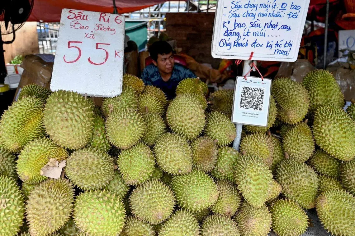 China is Vietnam’s largest destination for durian export.
