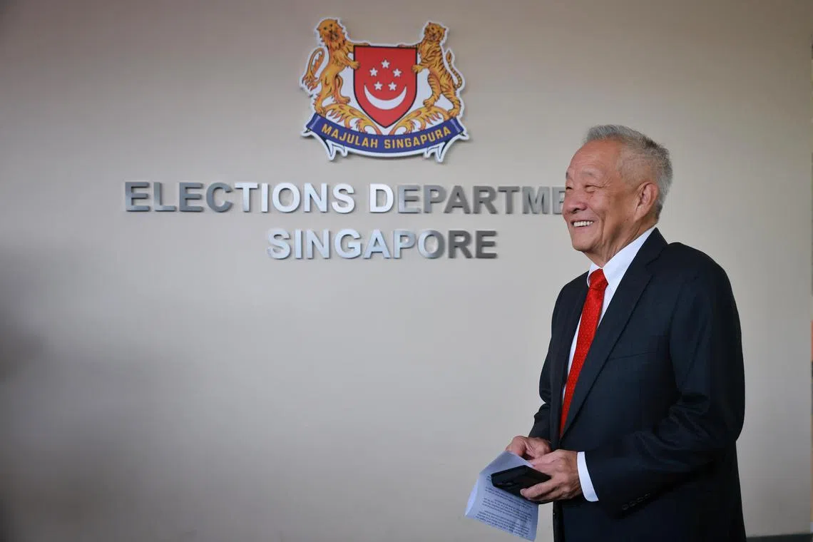 ST20230719_202332574074/pixng/Jason Quah

Mr Ng Kok Song at the elections department on July 19, 2023.