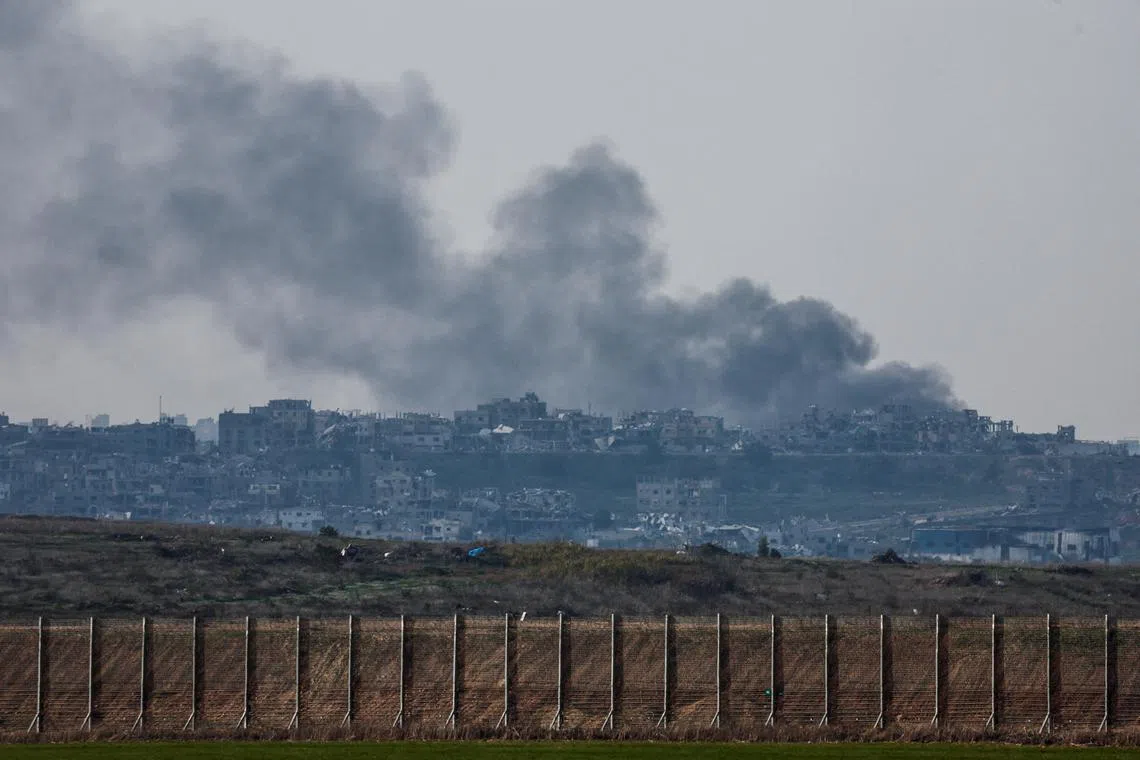 Smoke rising from North Gaza on Jan 16, ahead of a planned Jan 19 ceasefire between Israel and Hamas. 