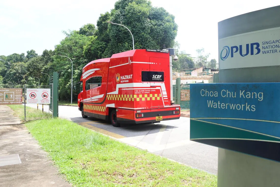 Three workers were found unconscious at PUB’s Choa Chu Kang Waterworks on May 23.