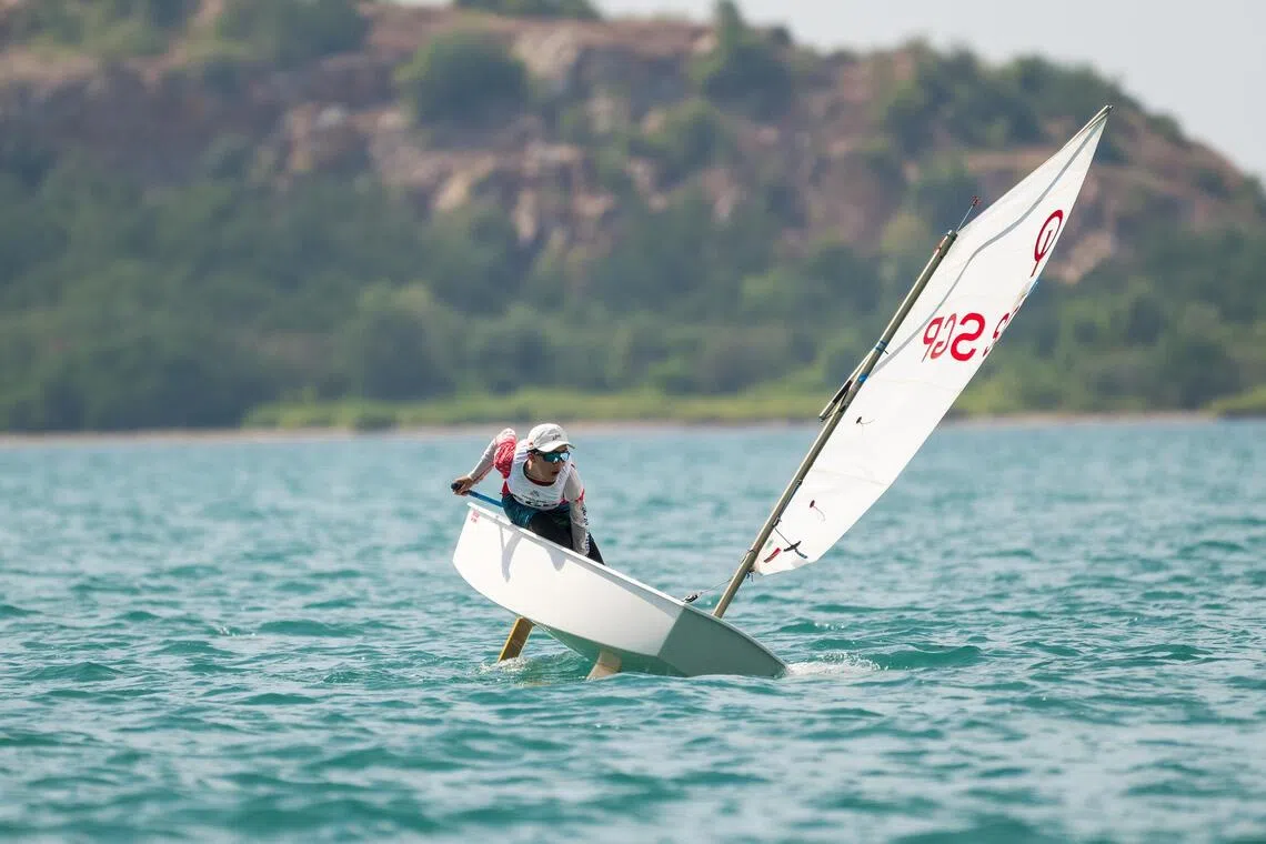 Ethan Chia clinched gold with a day to spare in the boys’ optimist event at the 2025 SEA Games, scoring 15 points in 10 races to edge out Thailand’s Adison Ein (26) and Malaysia’s Muhammad Yaasin Syahrizan (27).