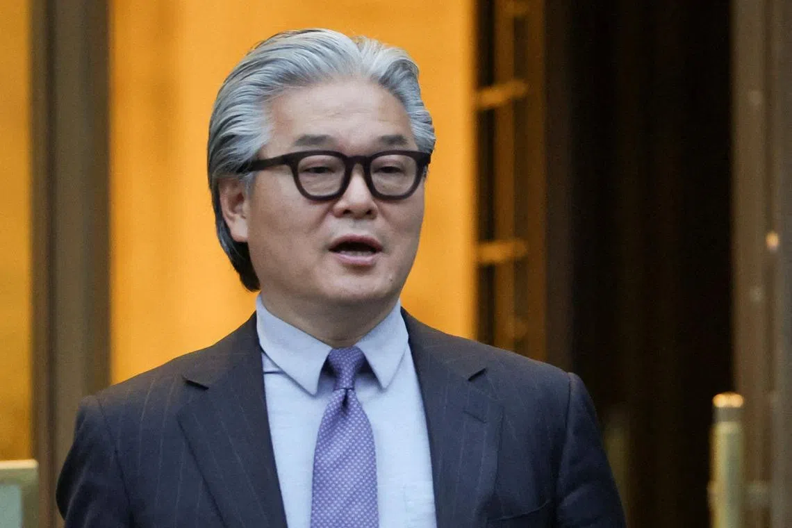 Archegos Capital Management founder Sung Kook \"Bill\" Hwang leaves following his sentencing on a fraud conviction stemming from the 2021 collapse of his $36 billion private investment firm, at the United States District Court in Manhattan in New York City, U.S., November 20, 2024. REUTERS/Brendan McDermid
